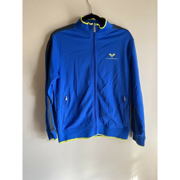 NIKE GOLF Women's XL Timarron Country Club Jacket Full Zip Up Blue Yellow - Picture 5 of 6